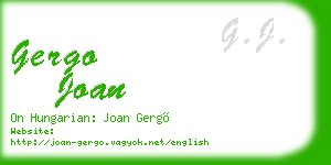 gergo joan business card